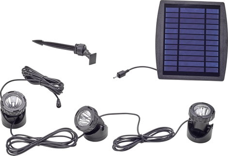 Pontec 77939 Tómegvilágítás 3 részes készlet LED 0.5 W Fekete