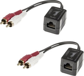 LINDY LINDY Stereo Audio Extender Cat.5/6 100m RCA audio extender RJ45 hálózati kábelen keresztül 10
