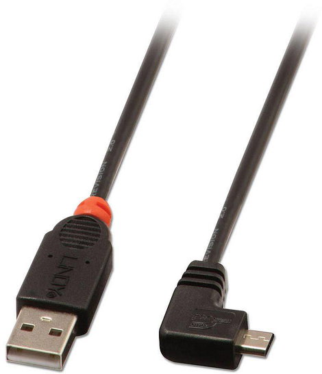 LINDY USB kábel USB 2.0 USB-A dugó, USB mikro B dugó 1.00 m Fekete 31976