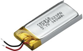 Renata lítium-polimer akku 3,7 V, 145 mAh, 24,5 x 13,2 x 6,2 mm, ICP581323PA