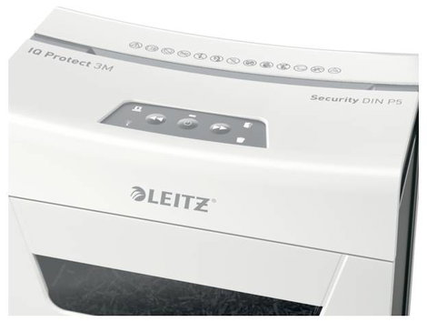 Leitz IQ 3M Protect Premium Iratmegsemmisítő 3 lap mikrovágás P-5 10 l Szintén megsemmisíti Tűzőkapc 2. kép