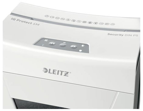Leitz IQ 6M Protect Premium Iratmegsemmisítő 6 lap mikrovágás P-5 18 l Szintén megsemmisíti Tűzőkapc 2. kép