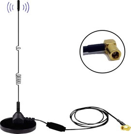 Albrecht MAG31 DAB+ Magnetfußantenne + Verstärker Band III, 3m Kabel + SMB-Stecker DAB+ mágneses tal