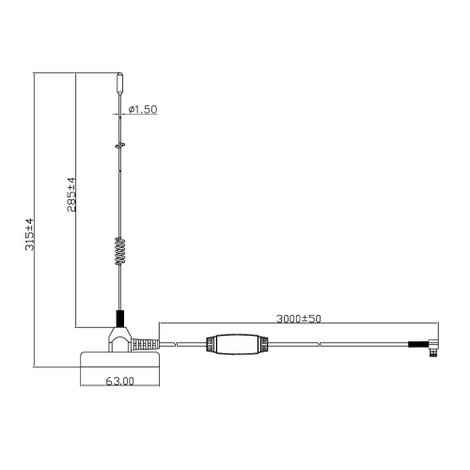 Albrecht MAG31 DAB+ Magnetfußantenne + Verstärker Band III, 3m Kabel + SMB-Stecker DAB+ mágneses tal 2. kép