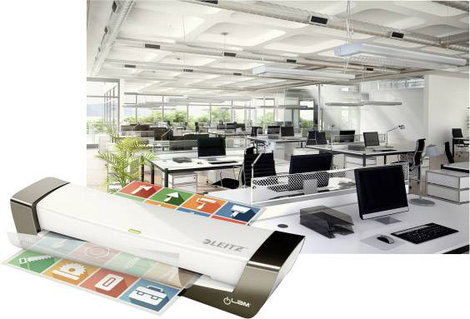 Laminálógép A4, A5, A6, A7, A8, névjegykártya, ezüst, Leitz iLAM Office 8. kép