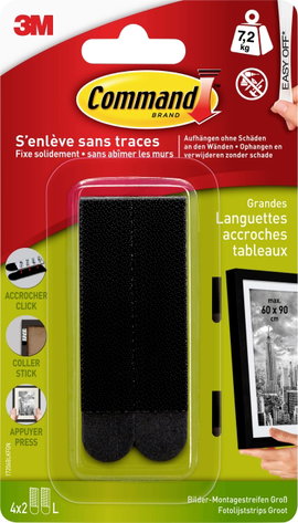 3M Command ™ képmontázs csíkok Fekete