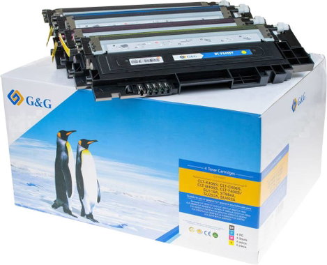 G&G Toner kombi csomag helyettesíti Samsung CLT-P406C Kompatibilis Fekete, Bíbor, Cián, Sárga 1500 o