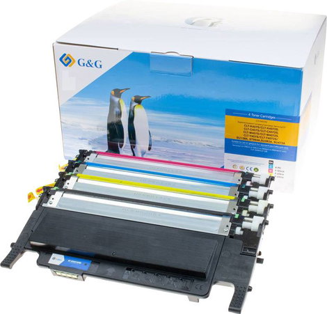 G&G Toner kombi csomag helyettesíti Samsung CLT-P4072C, CLT-K4072S, CLT-C4072S, CLT-M4072S, CLT-Y407