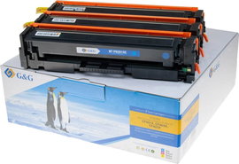 G&G Toner kazetta Kombinált csomag helyettesíti HP 201X, CF401X, CF402X, CF403X, CF253XM Cián, Bíbor