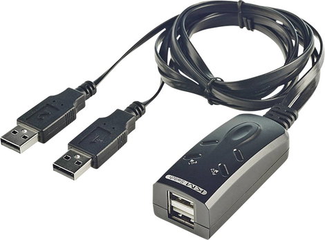 LINDY 2 Port USB KM Switch 2 port Billentyűzet-/egér átkapcsoló