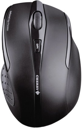 CHERRY MW 3000 WLAN egér Vezeték nélküli, Rádiójel vezérlésű Infra Fekete 5 Gombok 1750 dpi Ergonómi