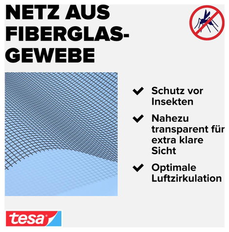 tesa 55134-01-01 Insect Stop Szúnyogháló tartalék tekercs Alkalmas Tesa Tesa Fliegengitter 1 db 6. kép