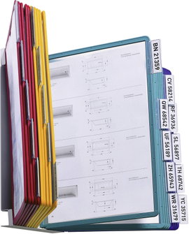 Durable Bemutató tábla fali tartó VARIO WALL 20 - 5512 Kék, Sárga, Zöld, Piros DIN A4 Együttszállíto