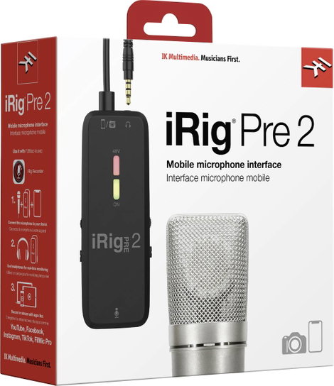 IK Multimedia iRig Pre 2 Rátűzhető Mobiltelefon mikrofon Átviteli mód:Vezetékes 27. kép