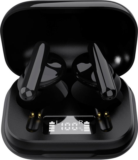 Denver TWE-38 In Ear fejhallgató Bluetooth® Fekete Elemtöltés kijelzés 2. kép
