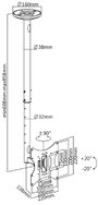 Reflecta PALLAS Extend TV mennyezeti tartó 59,9 cm (23,6) - 106,7 cm (42) Mennyezeti tartó 3. bélyegkép