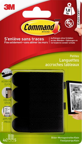 3M Command ™ képmontázs csíkok Fekete