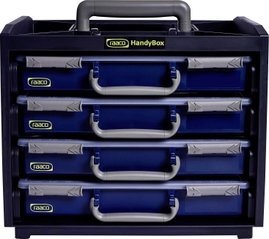 Hordozó 4 részes alkatrésztároló 376 x 265 x 310 mm, raaco HandyBox 136242