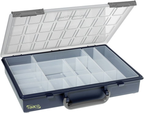 Hordozó 4 részes alkatrésztároló 376 x 265 x 310 mm, raaco HandyBox 136242 2. kép