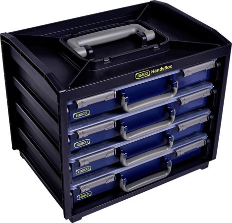 Hordozó 4 részes alkatrésztároló 376 x 265 x 310 mm, raaco HandyBox 136242 4. kép