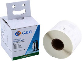G&G Etikett tekercs 101 x 54 mm Papír Fehér 220 db Véglegesen tapadó 14984 Csomagküldő etikett