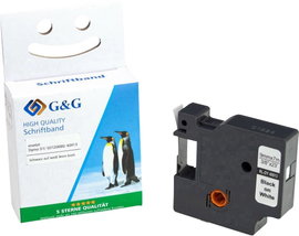 G&G D1 Feliratozó szalag Szalagszín: Fehér Szövegszín: Fekete 9 mm 7 m