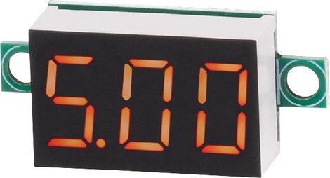 Beépíthető voltmérő 3-30 VDC, 3 számjegy, LED kijelző, 0,914 cm (0,36), Joy-IT VM330