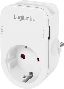 LogiLink PA0259 Csatlakozódoboz USB töltőkimenettel, Gyermekvédelem, Túlfeszültség elleni védelem IP