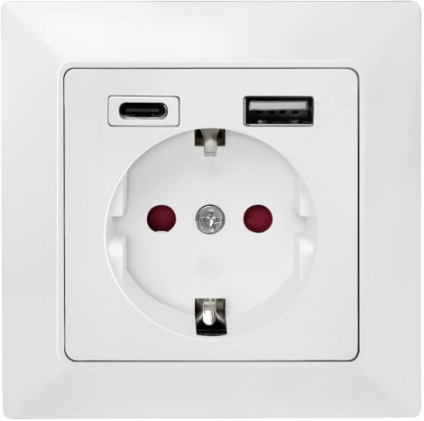 LogiLink PA0262 Süllyeszthető dugalj USB töltőkimenettel, Gyermekvédelem Fehér 2. kép