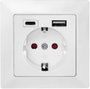 LogiLink PA0262 Süllyeszthető dugalj USB töltőkimenettel, Gyermekvédelem Fehér 2. bélyegkép