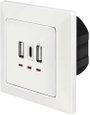 LogiLink PA0254 Süllyeszthető doboz USB töltőkimenettel Fehér bélyegkép