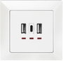 LogiLink PA0254 Süllyeszthető doboz USB töltőkimenettel Fehér 2. bélyegkép