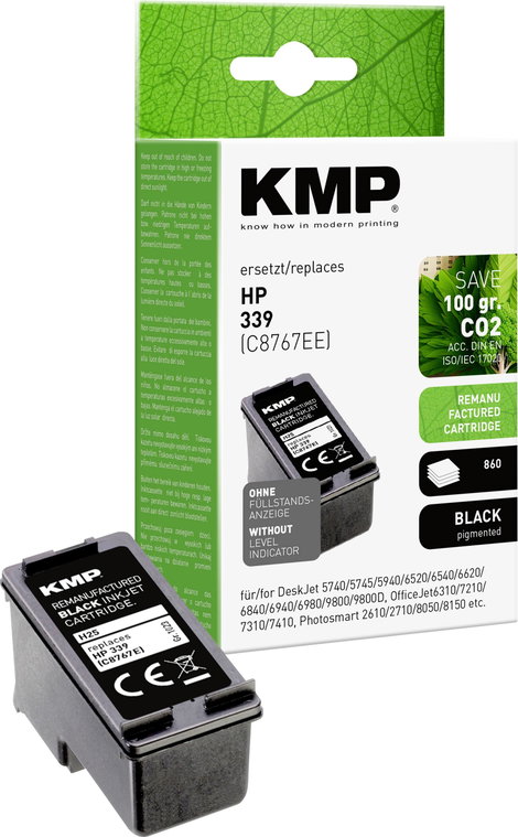 KMP Tinta helyettesíti HP 339, C8767E Kompatibilis Fekete H25 1023,4339