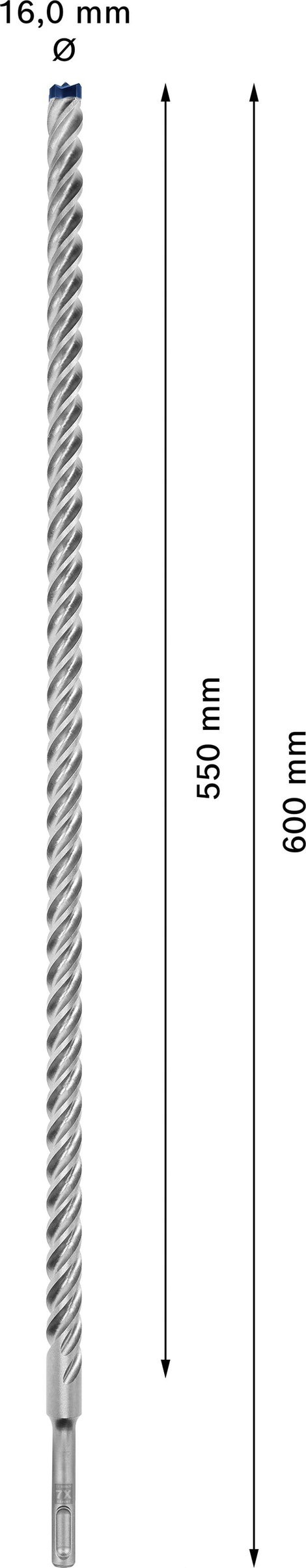 Bosch Accessories EXPERT SDS plus-7X 2608900134 Kalapácsfúró 1 db 16.00 mm Teljes hossz 600 mm SDS-P 5. kép