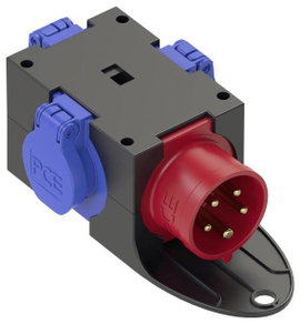 SIROX CEE áramelosztó CEE-Kompakt-Vert., IP44,m.Büg. CEE-St. 16A, 400V, 5-pol,3xSSD 943.0412 400 V 1
